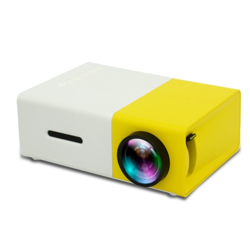 YG300 400LM Портативный мини-светодиодный проектор для домашнего кинотеатра с пультом дистанционного управления, поддержка интерфейсов HDMI, AV, SD, USB (желтый)