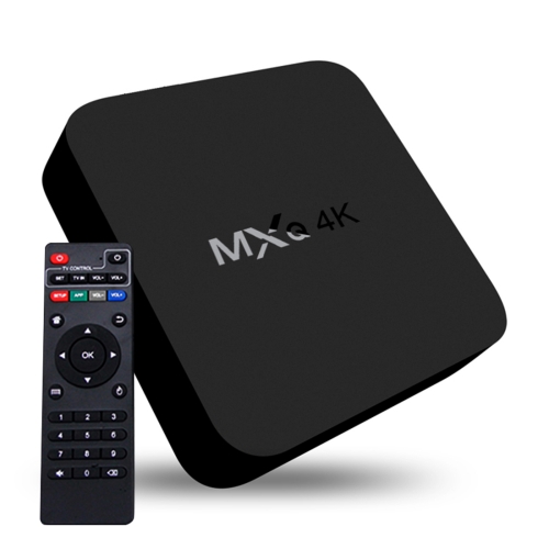 MXQ 4K Full HD Media Player RK3229 Quad Core KODI Android 7.1 TV Box с дистанционным управлением, RAM: 1GB, ROM: 8GB, поддержка HDMI, WiFi, Miracast, DLNA (черный)