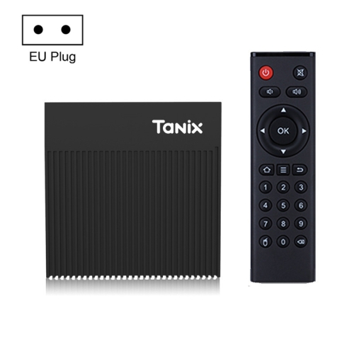 Tanix X4 Android 11 Smart TV Box, четырехъядерный процессор Amlogic S905X4, 4 ГБ + 32 ГБ, двойной Wi-Fi, BT (EU Plug)