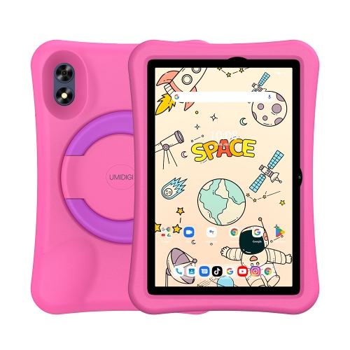 UMIDIGI G2 Tab Kids Планшетный ПК, 10,1 дюйма, 4 ГБ + 64 ГБ, четырехъядерный процессор Android 13 RK3562, глобальная версия с Google, вилка европейского стандарта (розовый конфетный цвет)