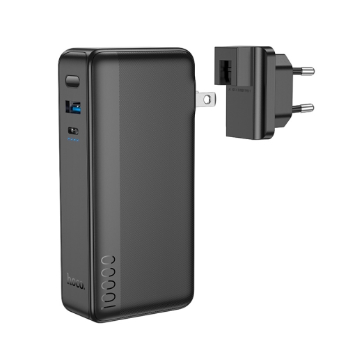 Портативное зарядное устройство Power Bank Hoco Q16 Friendly, 22,5 Вт, 10000 мАч, вилка США/ЕС (черный)