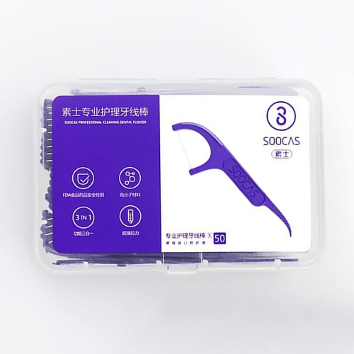 50 ШТ. Оригинал Xiaomi Youpin SOOCAS Professional Care Зубная нить (фиолетовый)