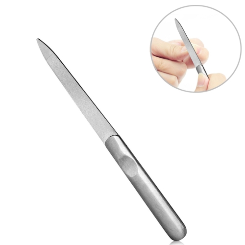 Полированная пилочка для ногтей из нержавеющей стали, длина: 95 мм.