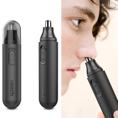 XPREEN XPRE001 Высокоскоростной вращающийся электрический триммер для носа Триммер для ушей Вращающееся лезвие для мужчин и женщин (черный)