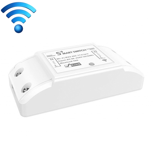 10A Одноканальный WiFi Smart Switch Модуль беспроводного дистанционного управления Работает с Alexa и Google Home, AC 90-250V