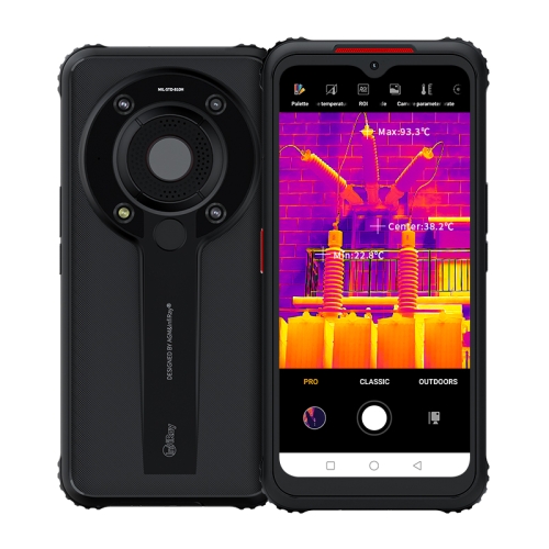 Защищенный телефон InfiRay PX1 5G, тепловизионная камера ночного видения, 8 ГБ + 256 ГБ, Четыре камеры заднего вида, водонепроницаемая, пыленепроницаемая, ударопрочная, идентификация отпечатков пальцев, батарея 5500 мАч, 6,53-дюймовый Android 11 Qualcomm Snapdragon 480 5G Octa Core 8nm до 2,0 ГГц, сеть: 5G, OTG, NFC (черный)