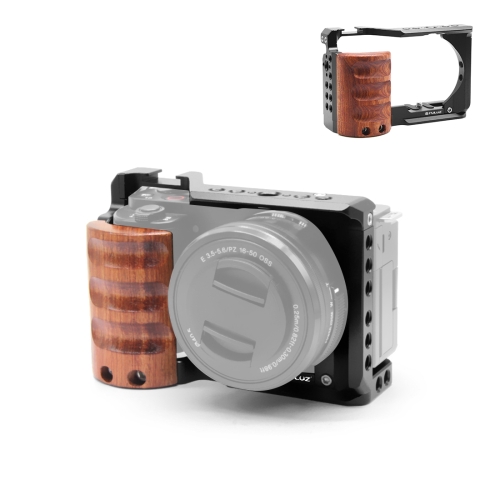 Для Sony ZV-E10 PULUZ деревянная ручка металлическая клетка-стабилизатор для камеры