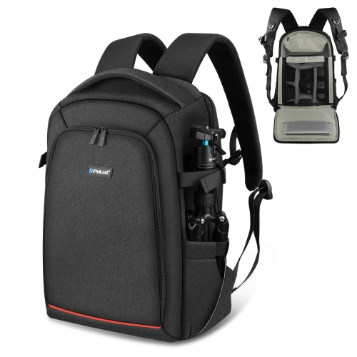 Puluz Открытый портативный водонепроницаемый водонепроницаемый царапин Двойные плечи рюкзак ручной PTZ Стабилизатор камеры с крышкой дождя для цифровой камеры, DJI Ronin-SC / Ronin-S (черный)