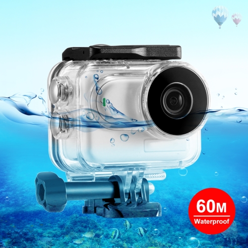 Для Insta360 GO 3 PULUZ 60-метровый подводный водонепроницаемый корпус с базовым адаптером и винтом (прозрачный)