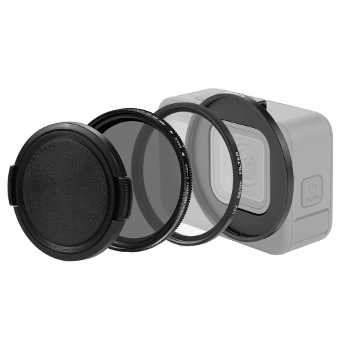 Для GoPro HERO12 Черный/11 Черный/11 Черный Мини/10 Черный/9 Черный PULUZ 52 мм УФ-фильтр ND2-400 с переходным кольцом (черный)