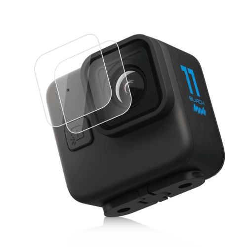 Для GoPro Hero11 Black Mini PULUZ 2 шт. Пленка из закаленного стекла для объектива (прозрачная)