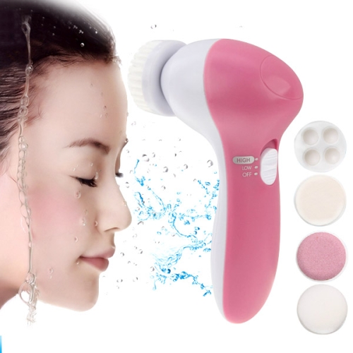 5 в 1 Beauty Care Brush Massager Scrubber Face Skin Care Электрическое очищающее средство для лица