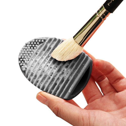 Силиконовая чистка Косметика для макияжа Щетка для мытья рук Очиститель для чистки (черный)