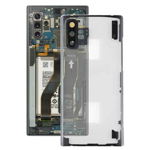 Для Samsung Galaxy Note 10+ N975 N9750 Прозрачная задняя крышка аккумулятора с крышкой объектива камеры (прозрачная)