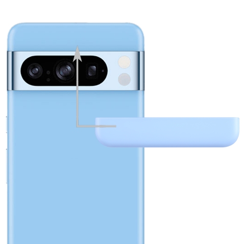 Оригинальная передняя верхняя верхняя задняя крышка для Google Pixel 8 Pro (синяя)