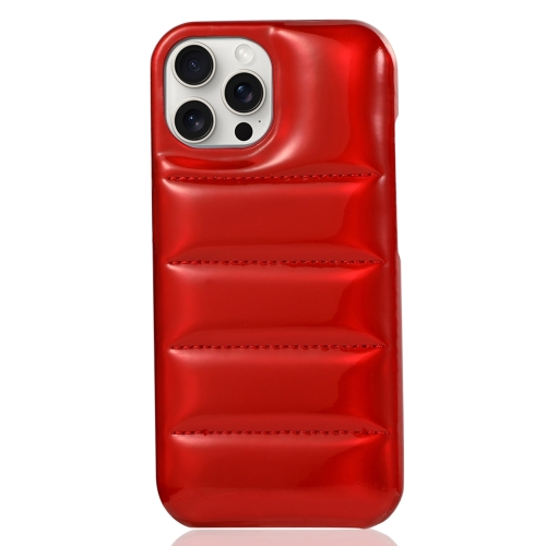 Чехол-пуховик Laser Aurora для iPhone 15 Pro Max «все включено» (красный)