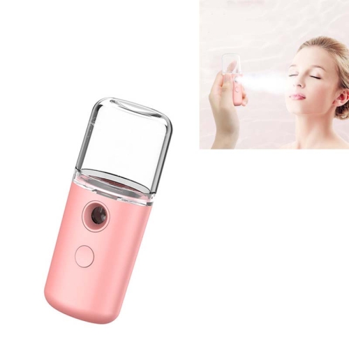 Инструмент для увлажнения лица Увлажнитель воздуха USB Beauty Cold Spray Инструмент Автоматический распылитель для дезинфекции спирта (розовый)
