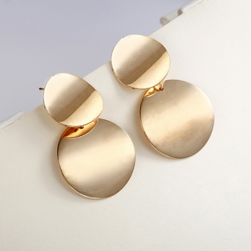 Уникальные металлические серьги-капли Круглые массивные серьги для женщин, украшения (золото)