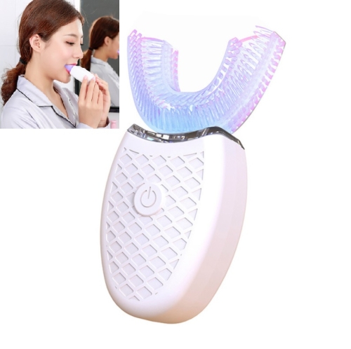 Lazy U-образная электрическая зубная щетка для отбеливания рта (белая)