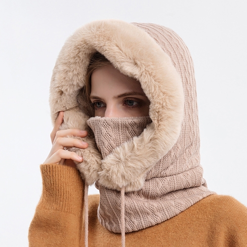 Одноместный холодным доказательством и поддерживать теплую хеджирование шарф маска для лица (бежевый)