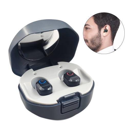 Слуховой апподок для слухового аппарата TWS на ушей с зарядным отсеком (черный)