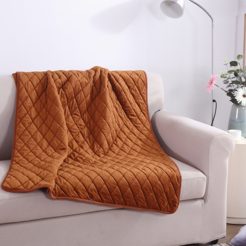 Моющееся USB-электрическое одеяло, одноместное носимое согревающее одеяло, размер: 100x140 см (каштановый цвет)