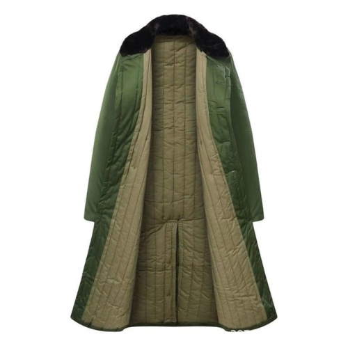 Длинное хлопковое пальто для оказания помощи при стихийных бедствиях Ветрозащитное удлиненное морозоустойчивое утолщенное хлопковое пальто из флиса, цвет: полиэфирная карта 80/20