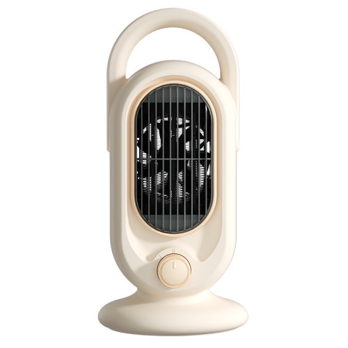Маленький керамический нагревательный вентилятор PTC, вертикальный настольный мощный обогреватель для спальни, стиль: вилка европейского стандарта (белый макарон)
